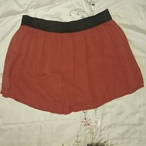 Burnt orange mini skirt